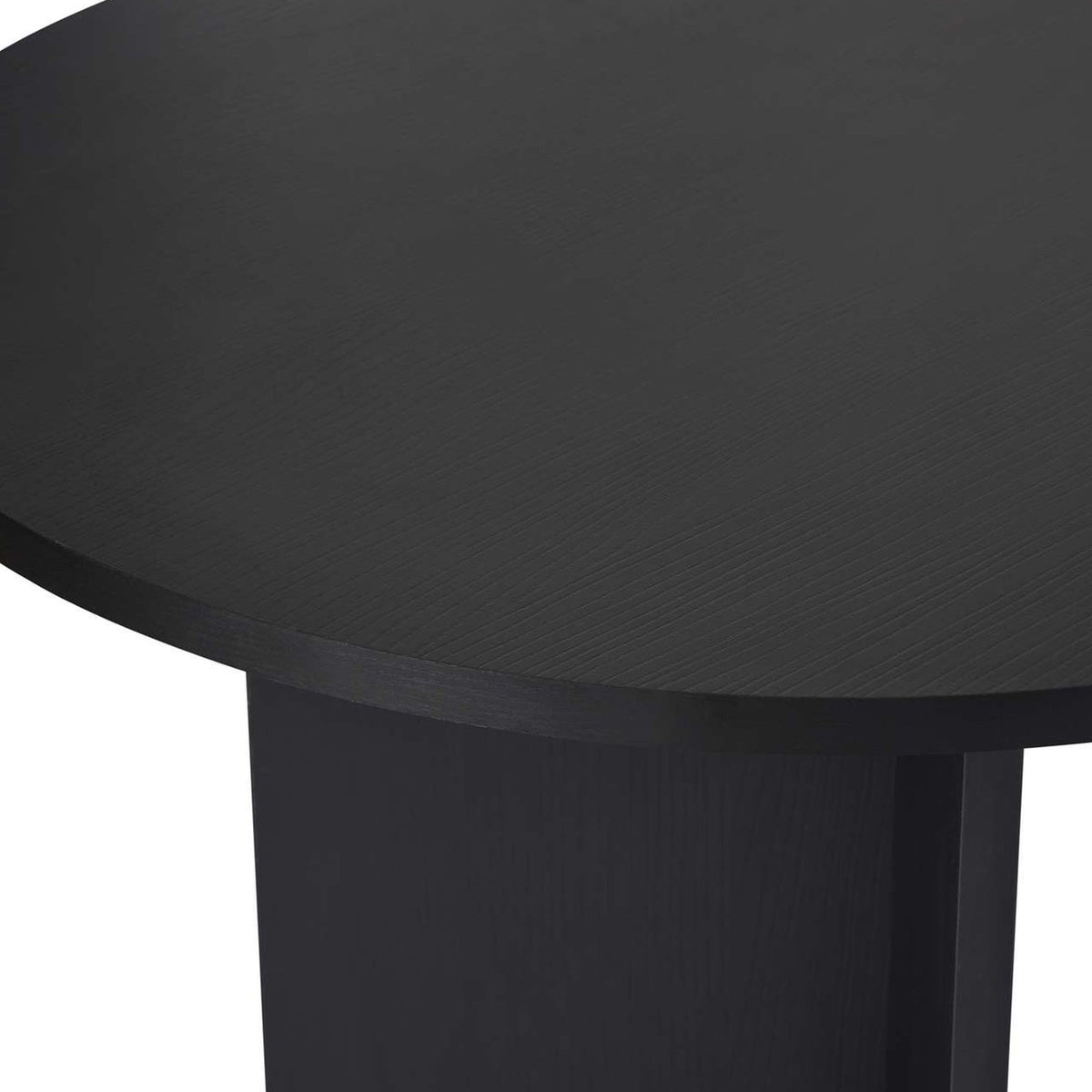 Rechteckiger Esstisch in Schwarz mit melaminbeschichteter Spanplattenoberfläche, schlichtes Gestell, Masse 200 x 90 x 75 cm.
