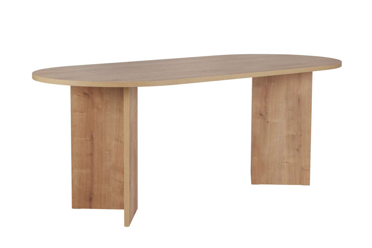 Esstisch Sabella in Saphir-Eiche, melaminbeschichtete Spanplatte, rechteckige Tischplatte, Masse 200 x 90 x 75 cm, Hersteller Nordure.