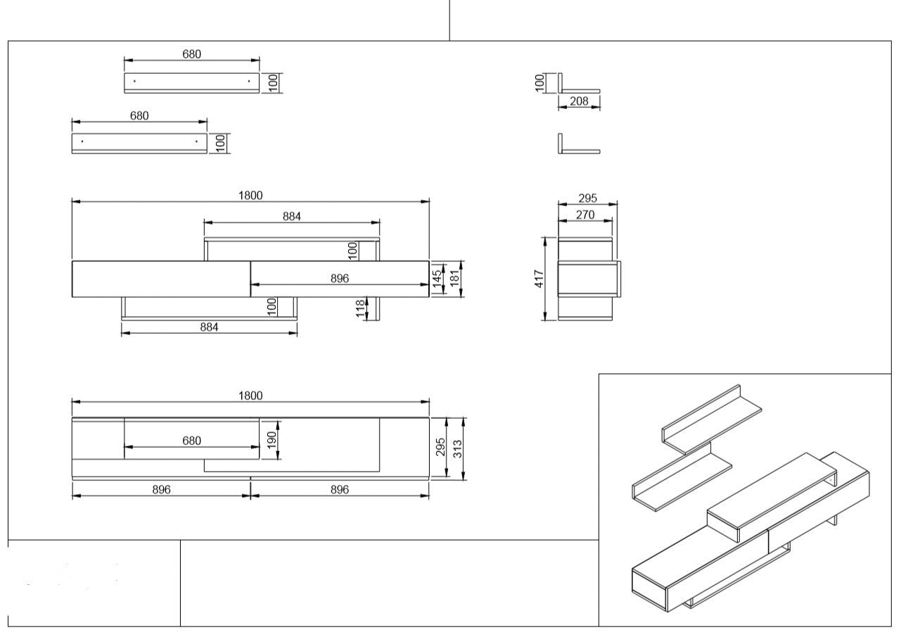 Verleihen Sie Ihrem Wohnraum mit dem stilvollen Nirvana TV-Möbel in Weiß und Teak von Hanah Home einen modernen skandinavischen Akzent. Praktisch und elegant!