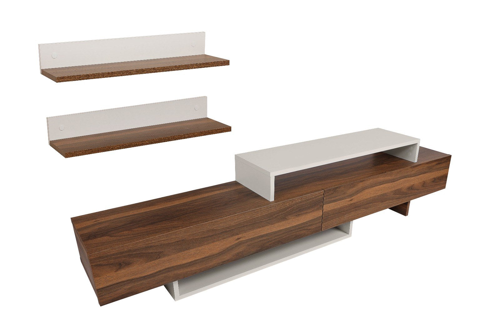 Nirvana - White, Teak in Weiss
 Teak präsentiert im Onlineshop von KAQTU Design AG. TV-Möbel ist von Hanah Home