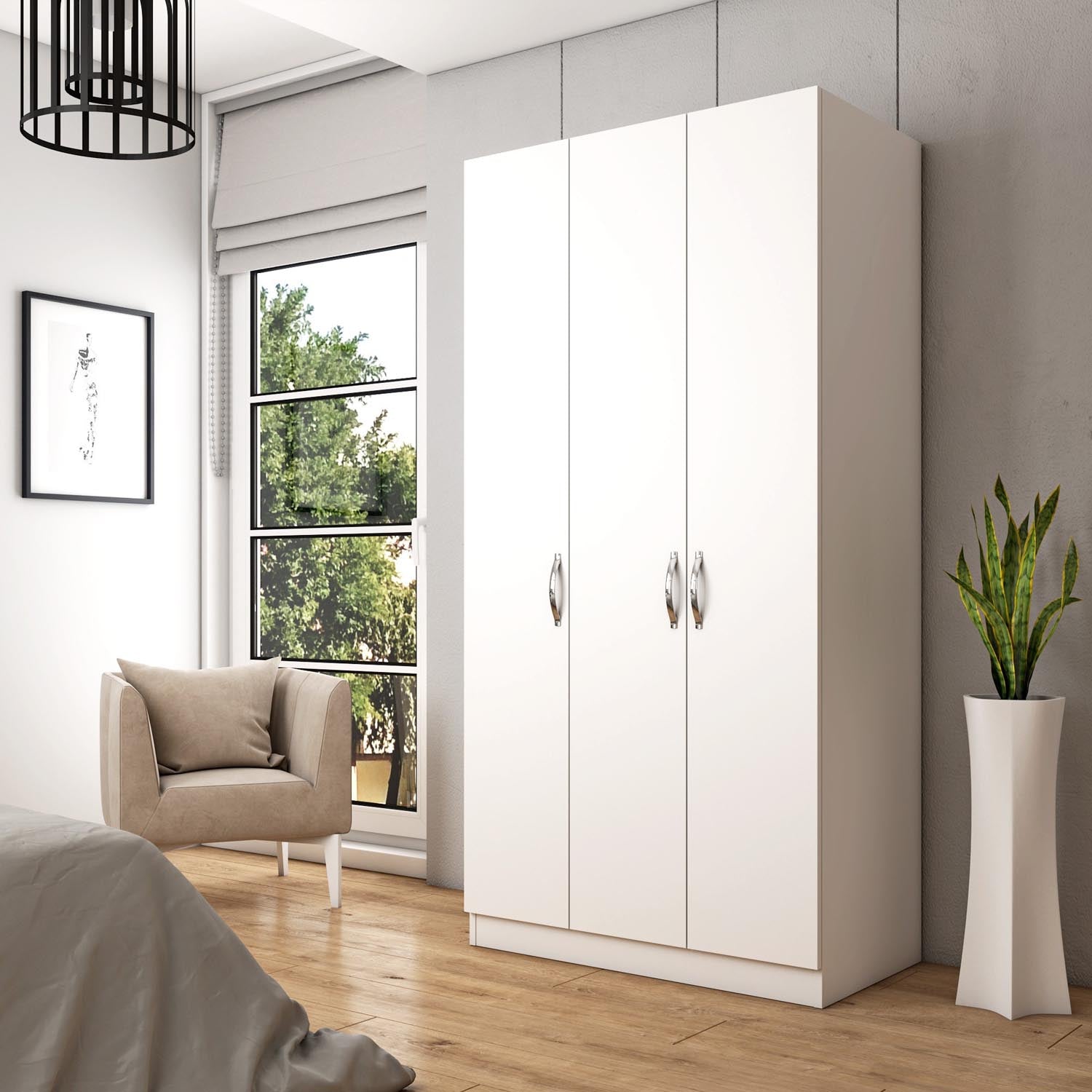 Entdecken Sie die elegante FRN Garderobe in Weiß von Hanah Home – die perfekte Kombination aus Stil und Funktionalität für Ihr Zuhause!