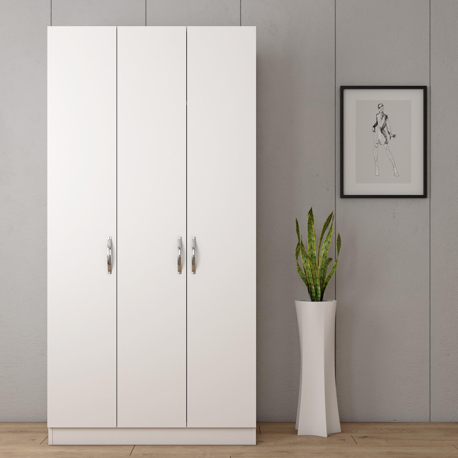 Erleben Sie die stilvolle FRN Garderobe in Weiß von Hanah Home – ideal für Ordnung und modernes Design in jedem Raum!
