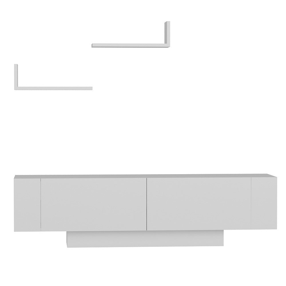 Entdecken Sie das stilvolle Ekol TV-Möbel in Weiß von Hanah Home. Modernes skandinavisches Design, langlebige Materialien und viel Stauraum für Ihr Wohnzimmer.