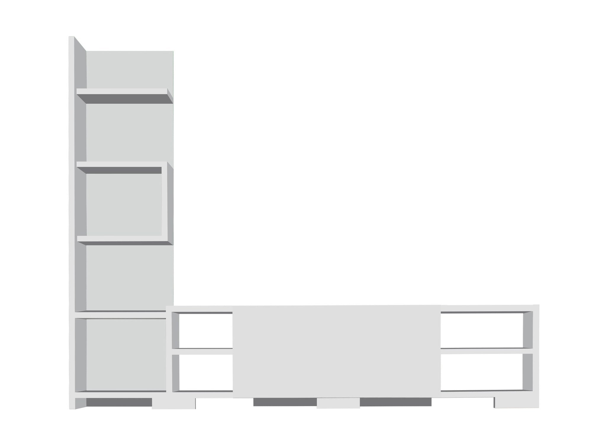 Pera - White in Weiss präsentiert im Onlineshop von KAQTU Design AG. TV-Möbel ist von Hanah Home