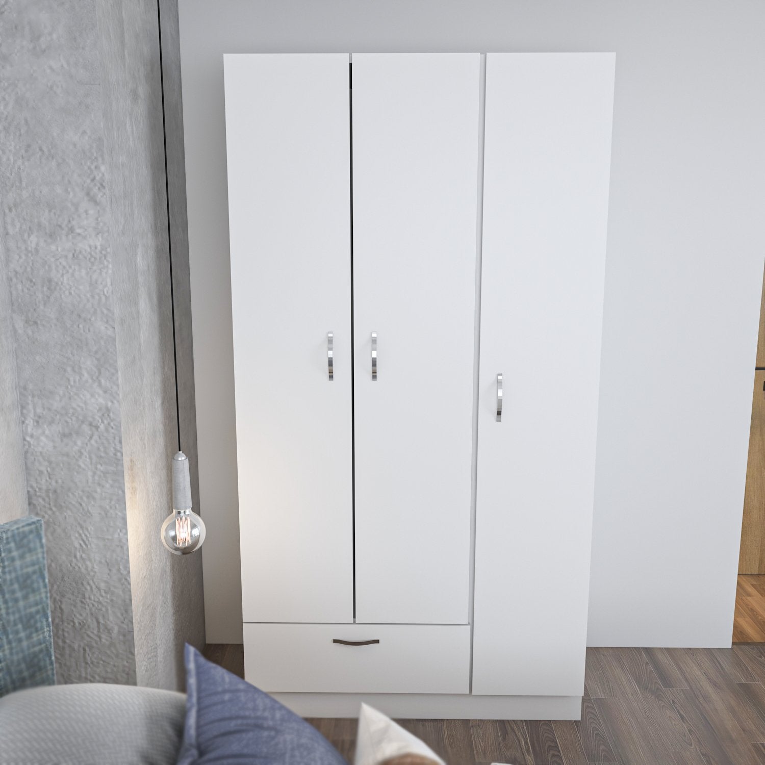 Gestalten Sie Ihr Schlafzimmer mit der eleganten Gabi Garderobe von Hanah Home. Funktionalität trifft auf modernes Design – ideal für jeden Raum!