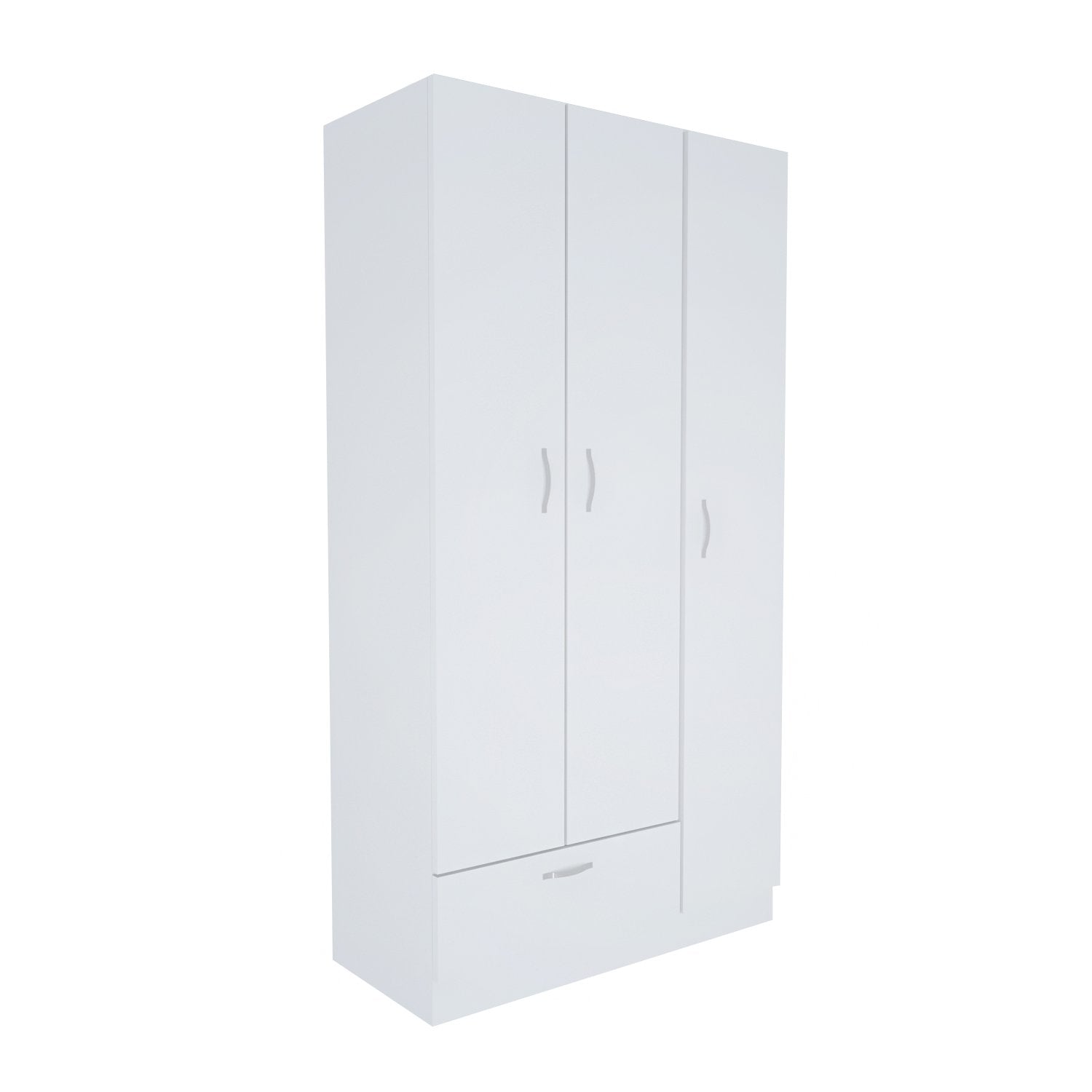 Entdecken Sie die Gabi Garderobe von Hanah Home – ein eleganter, weißer Kleiderschrank mit viel Stauraum und modernem, zeitlosem Design.