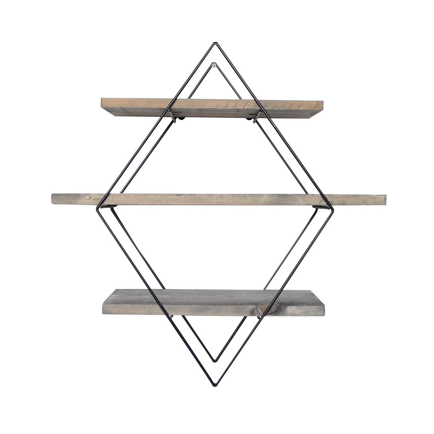 Verleihen Sie Ihrem Raum mit dem eleganten Wr007 Wandregal in Walnuss Schwarz von Hanah Home einen modernen Akzent. Handgefertigt aus robustem Fichtenholz.