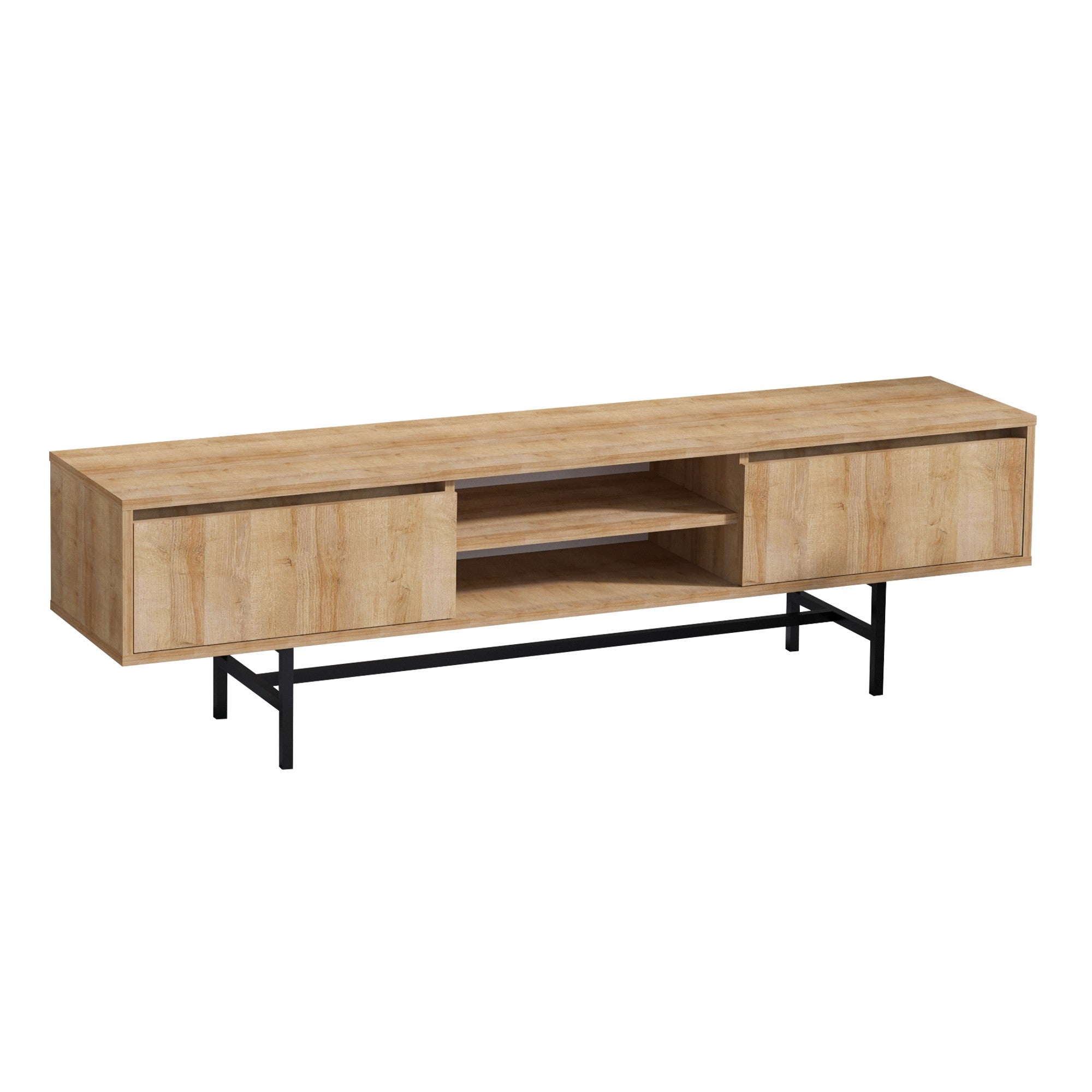 Entdecken Sie das Matias Sideboard in Eiche Schwarz von Hanah Home – die perfekte Kombination aus modernem Design und praktischer Stauraumlösung für Ihr Zuhause.