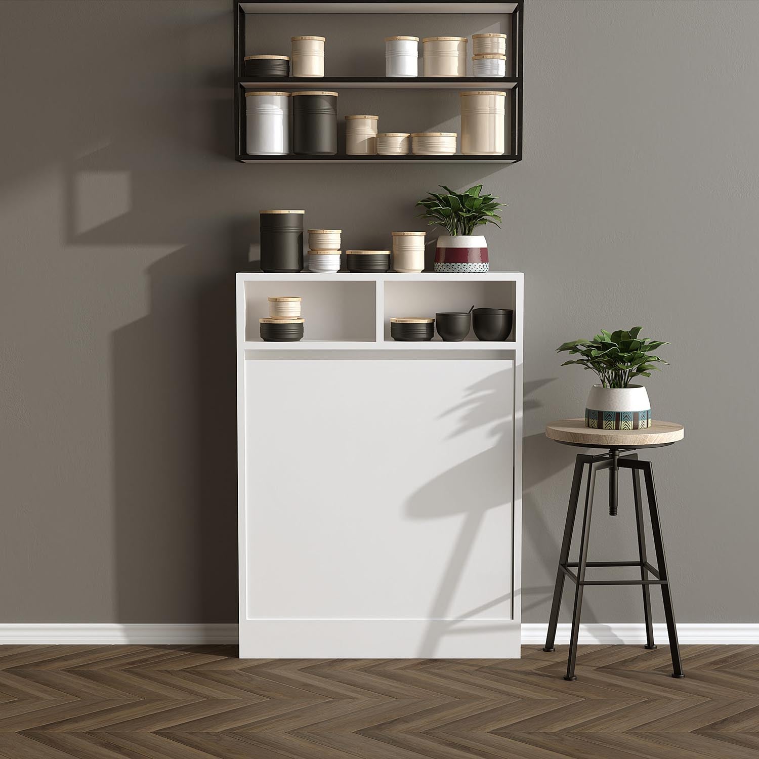 Bracked dining table - white