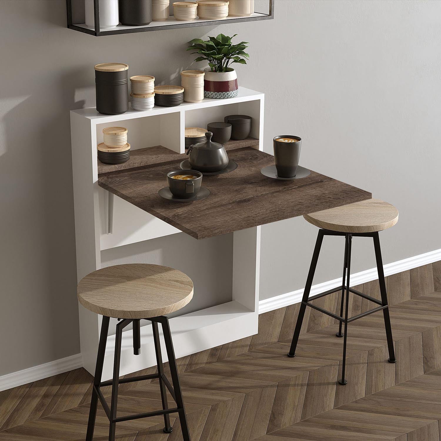 Entdecken Sie den Bracked Esstisch Patara von Hanah Home – ein stilvoller Klapptisch, der Platz spart und Ihr Zuhause aufwertet. Ideal für kleine Räume!