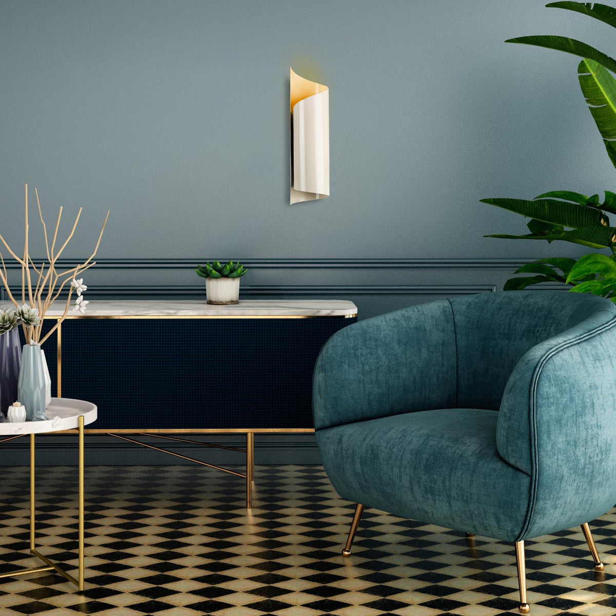 GMN Wandleuchte - Sahne in Sahne präsentiert im Onlineshop von KAQTU Design AG. Wandleuchte ist von Opviq