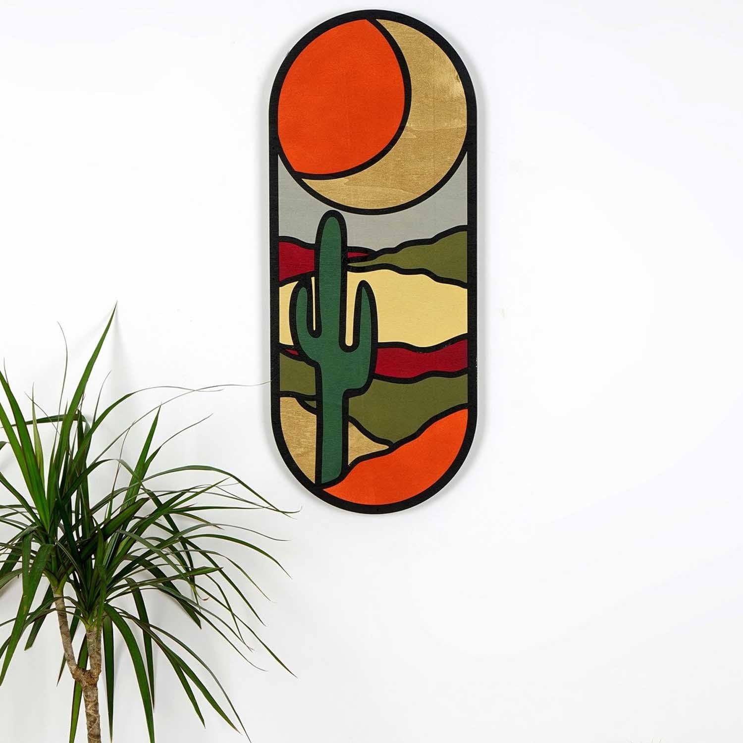 Entdecken Sie die ART059 Wanddeko von Wallity – ein handgefertigtes, mehrfarbiges Holzaccessoire, das jedem Raum Eleganz verleiht.