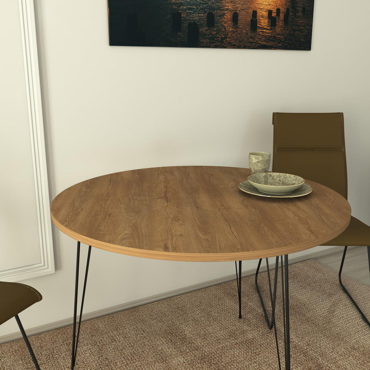 Sandalf Esstisch - Kaukasische Eiche in Kaukasische Eiche präsentiert im Onlineshop von KAQTU Design AG. Esstisch ist von Hanah Home