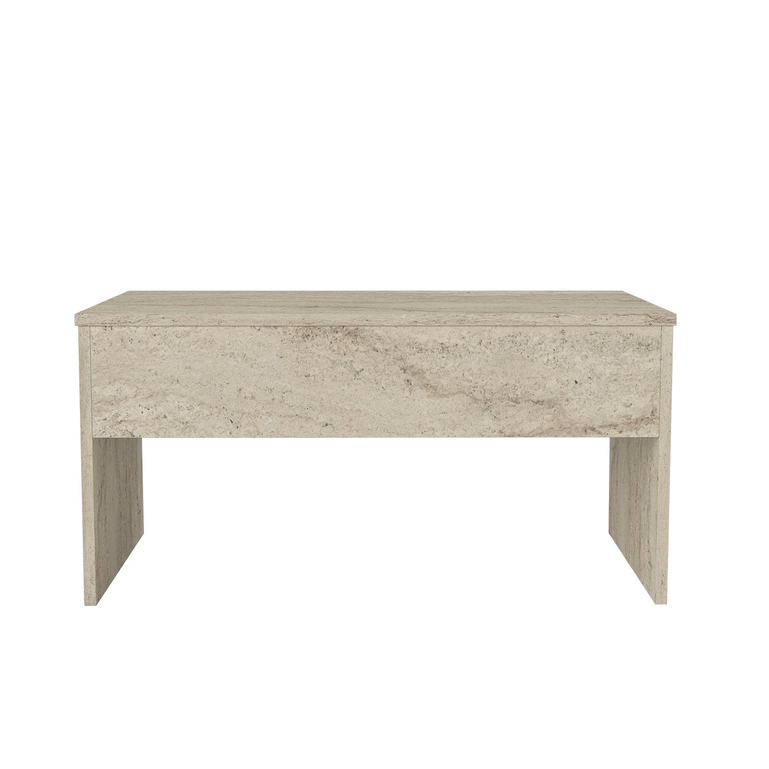 Verleihen Sie Ihrem Wohnzimmer mit dem eleganten Akilli Sofatisch aus Travertin von Hanah Home einen Hauch von Stil und Funktionalität!