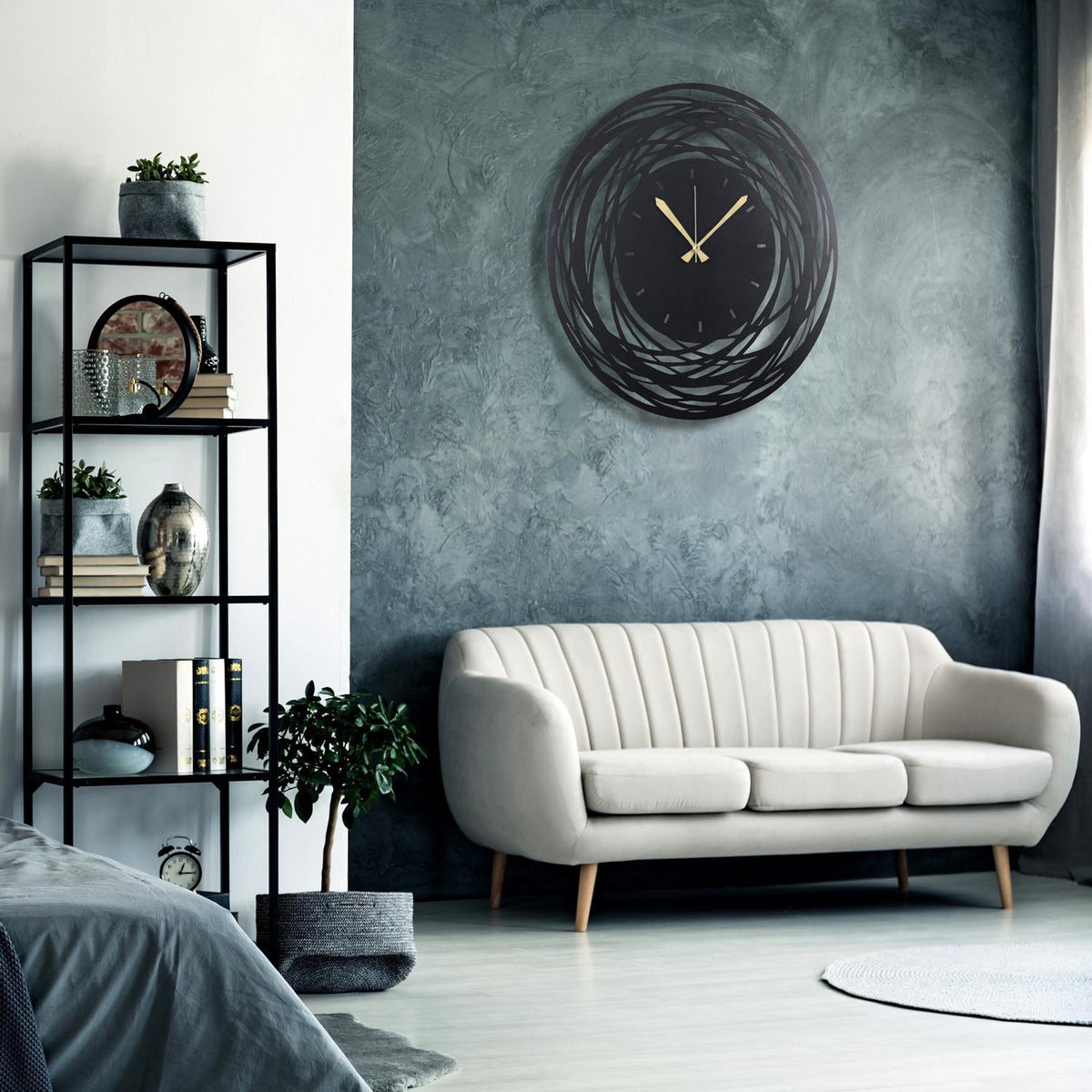 WATCH Wanduhr - Schwarz in Schwarz präsentiert im Onlineshop von KAQTU Design AG. Wanduhr ist von Wallity
