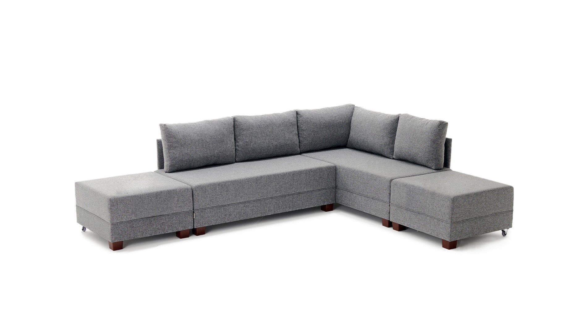 Entdecken Sie das Fly Corner Sofa Bed Right in Grau von Atelier Del Sofa – die perfekte Kombination aus Stil und Funktionalität für Ihr Zuhause!