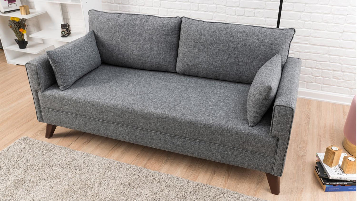 Bella Sofa For 2 Pr 2er Sofa - Grau in Grau präsentiert im Onlineshop von KAQTU Design AG. 2er Sofa ist von Atelier Del Sofa