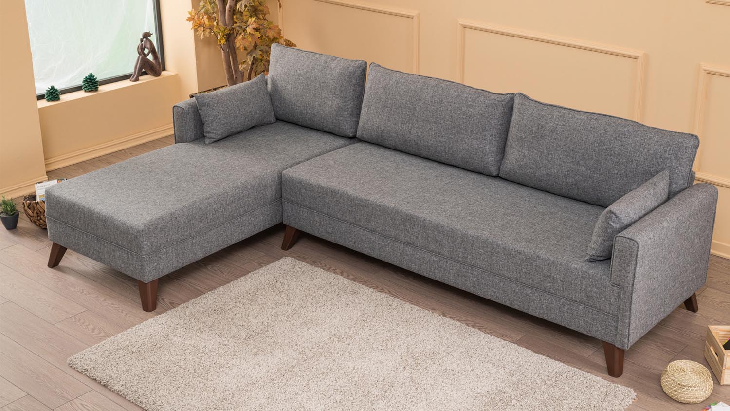 Bella Corner sofa Left 1 corner sofa - gray