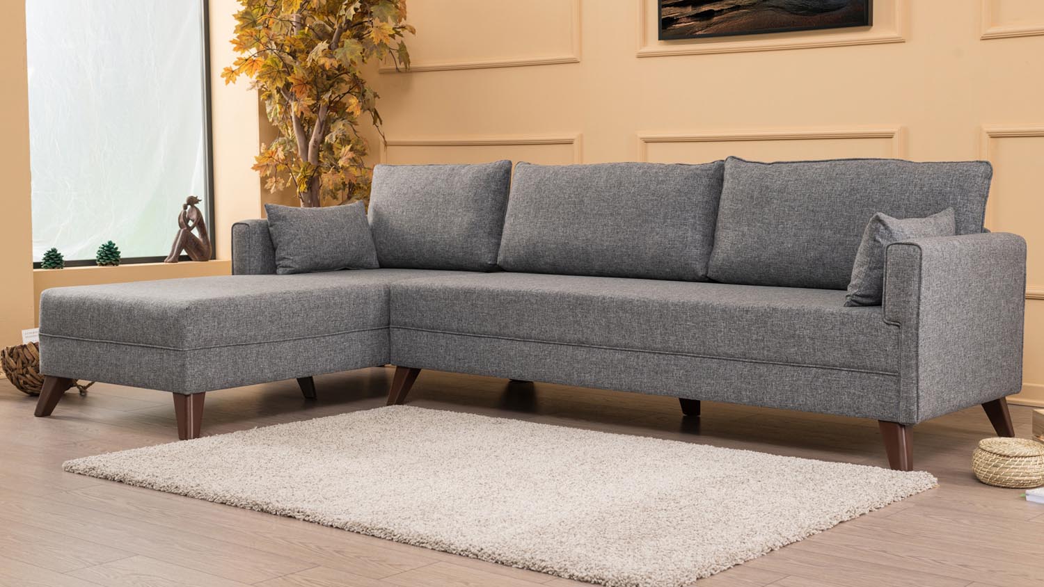 Bella Corner sofa Left 1 corner sofa - gray