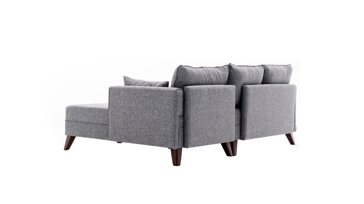 Bella Corner Sofa Right 2 Bettsofa - Grau in Grau präsentiert im Onlineshop von KAQTU Design AG. Bettsofa links ist von Atelier Del Sofa