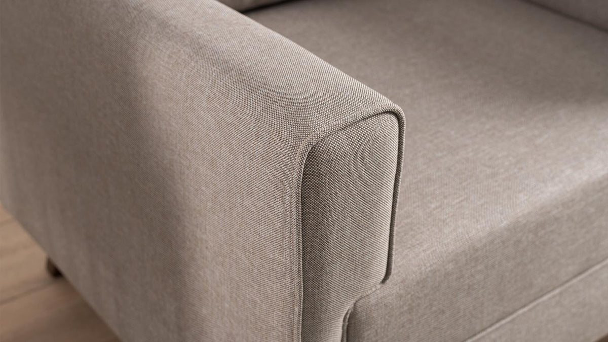 Bella Armchair Modulares Sofa - Sahne in Sahne präsentiert im Onlineshop von KAQTU Design AG. Sessel mit Armlehnen ist von Atelier Del Sofa