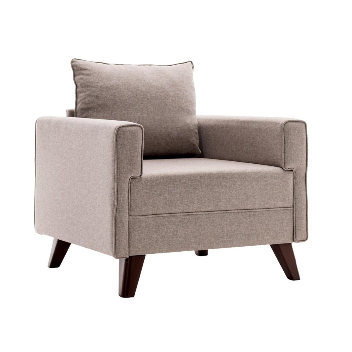 Bella Armchair Modulares Sofa - Sahne in Sahne präsentiert im Onlineshop von KAQTU Design AG. Sessel mit Armlehnen ist von Atelier Del Sofa