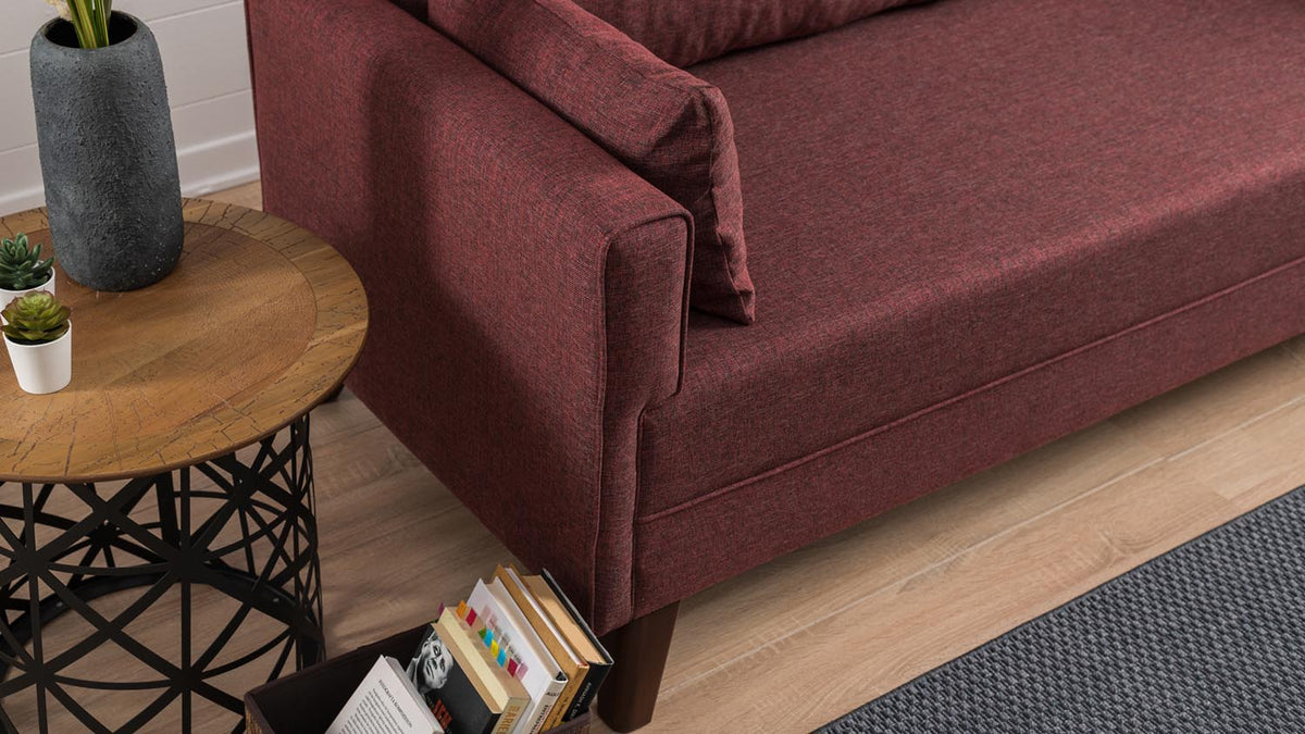 Bella Sofa Bed Bettsofa - Karmesinrot in Karmesinrot präsentiert im Onlineshop von KAQTU Design AG. Bettsofa ist von Atelier Del Sofa