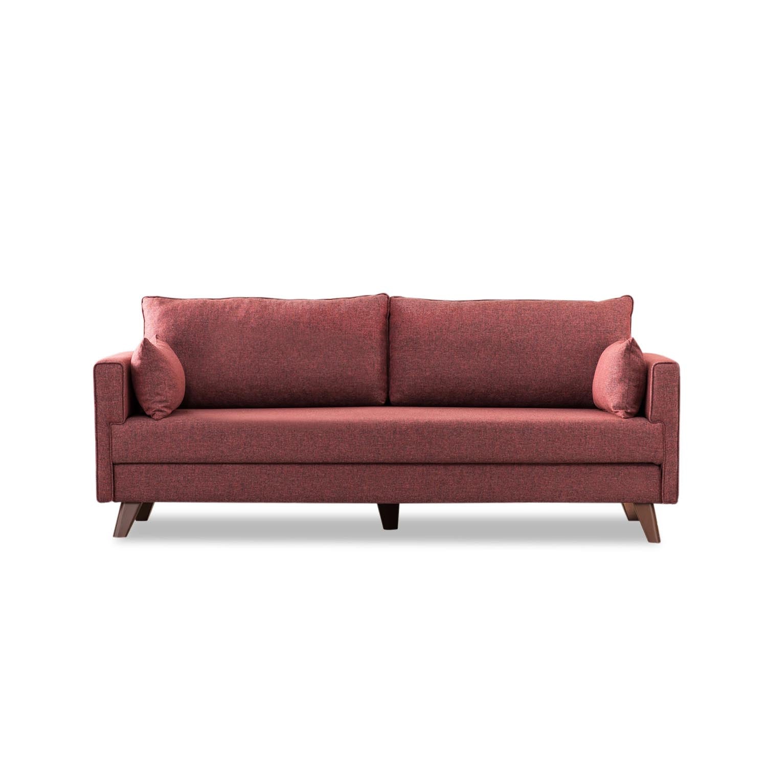 Verleihen Sie Ihrem Wohnraum mit dem Bella Sofa Bed in Karmesinrot von Atelier Del Sofa einen Hauch von Luxus. Dieses elegante Schlafsofa bietet sowohl Stil als auch Funktionalität und verwandelt sich mühelos in ein gemütliches Bett für Gäste.