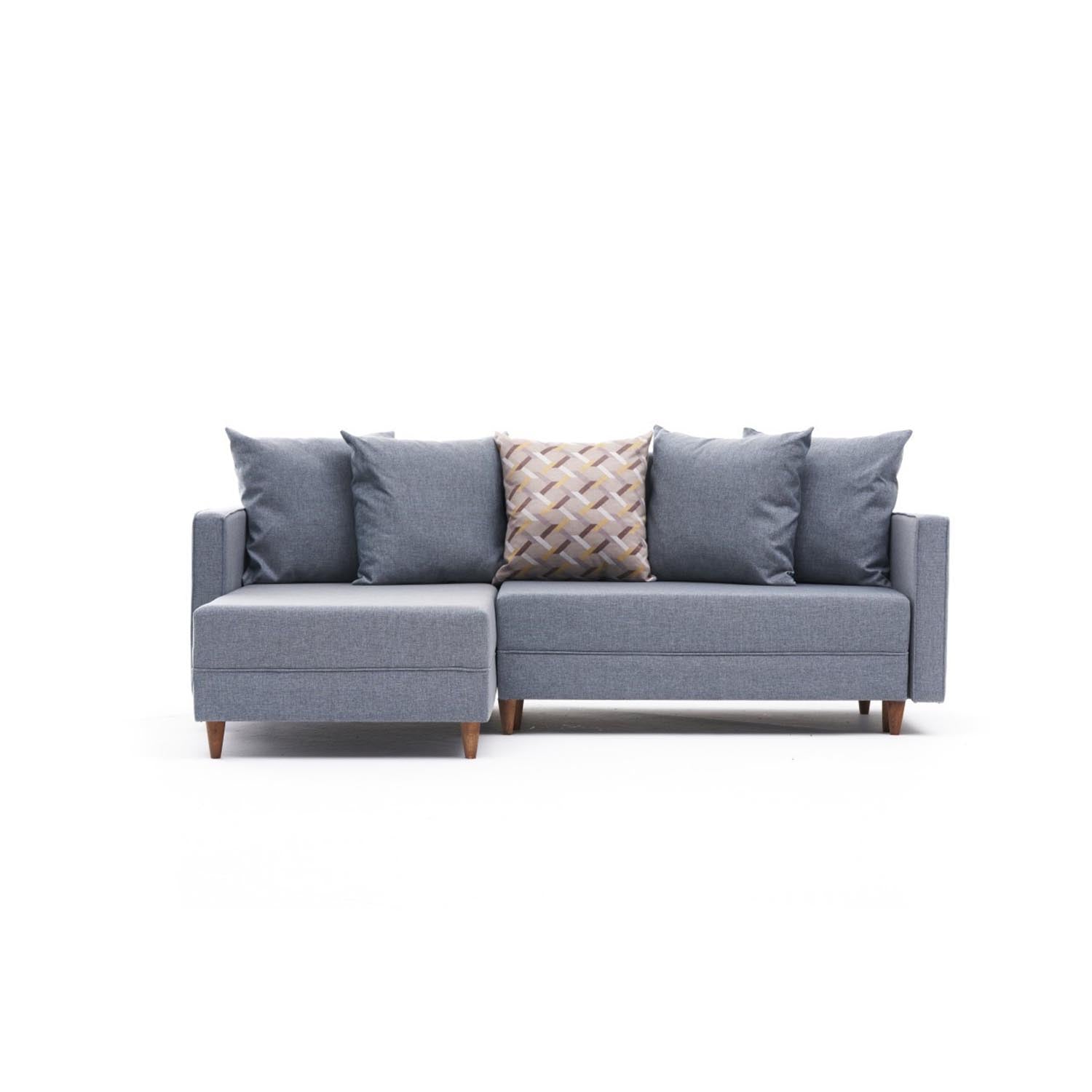 Aydam Left - Blue in Blau präsentiert im Onlineshop von KAQTU Design AG. Bettsofa ist von Atelier Del Sofa