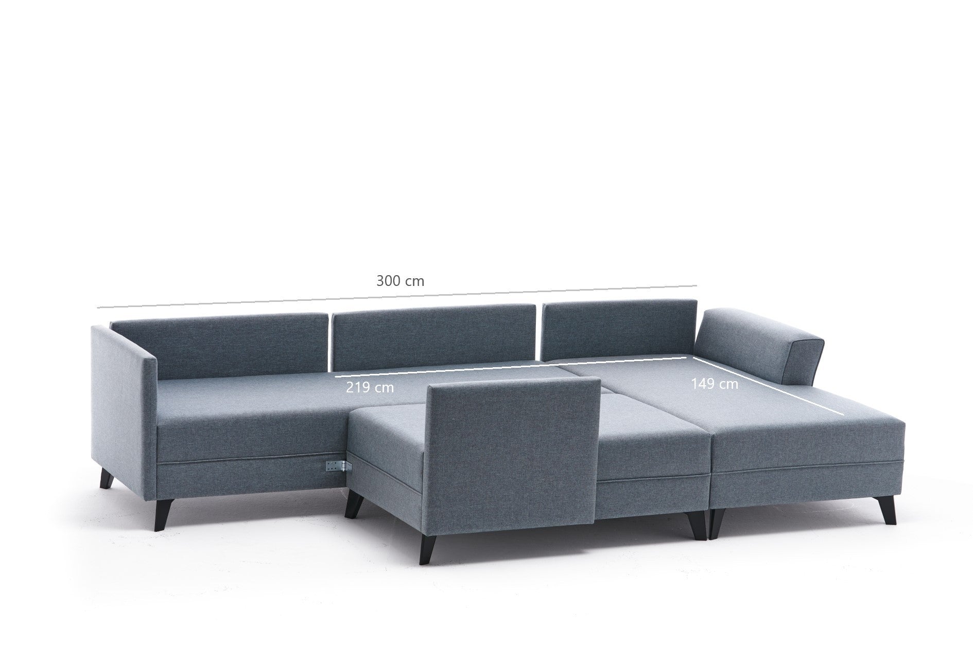 Erleben Sie das Belen Bettsofa in Sahne – ein stilvolles Ecksofa-Bett, das mit luxuriösem Komfort und pflegeleichtem Design begeistert.