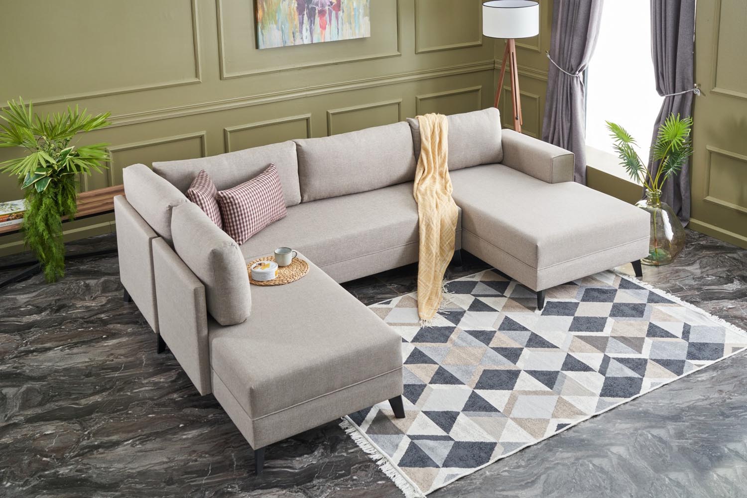 Verleihen Sie Ihrem Raum mit dem Efsun Bettsofa in Sahne von Atelier Del Sofa einen Hauch von Eleganz. Perfekt für Komfort und stilvolle Übernachtungen.