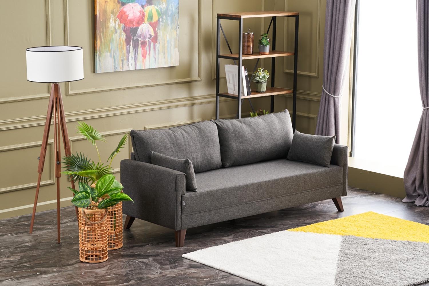 Erleben Sie das Bella 3er Sofa in Anthrazit von Atelier Del Sofa. Modernes Design, hervorragender Komfort und langlebige Materialien für Ihr stilvolles Zuhause.