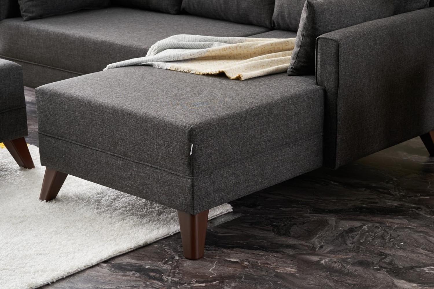 Erleben Sie das Bella Mini Ecksofa Bett in elegantem Anthrazit von Atelier Del Sofa – der perfekte Mix aus Komfort und Funktionalität für Ihr Zuhause!