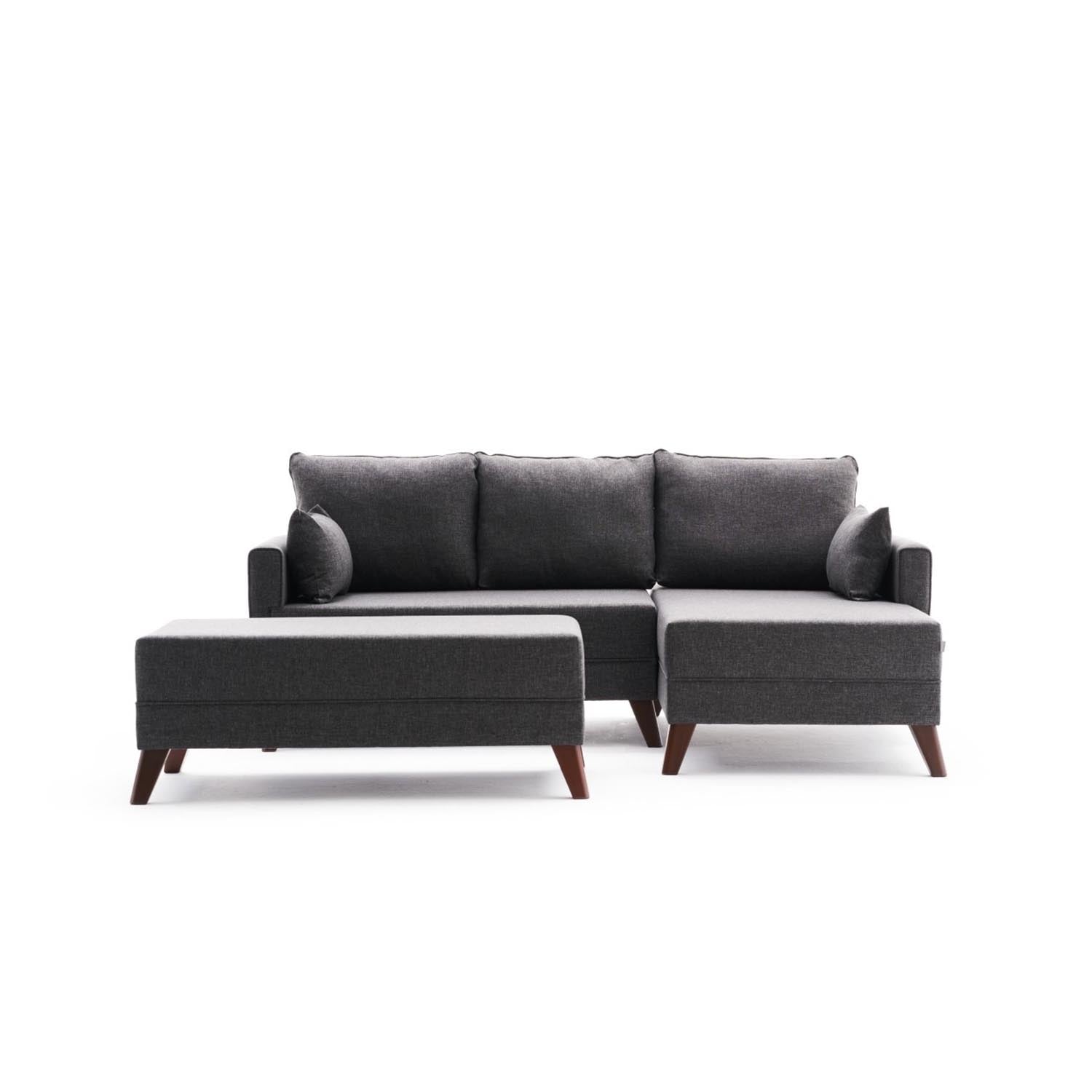 Erleben Sie das Bella Mini Ecksofa Bett in elegantem Anthrazit von Atelier Del Sofa – der perfekte Mix aus Komfort und Funktionalität für Ihr Zuhause!