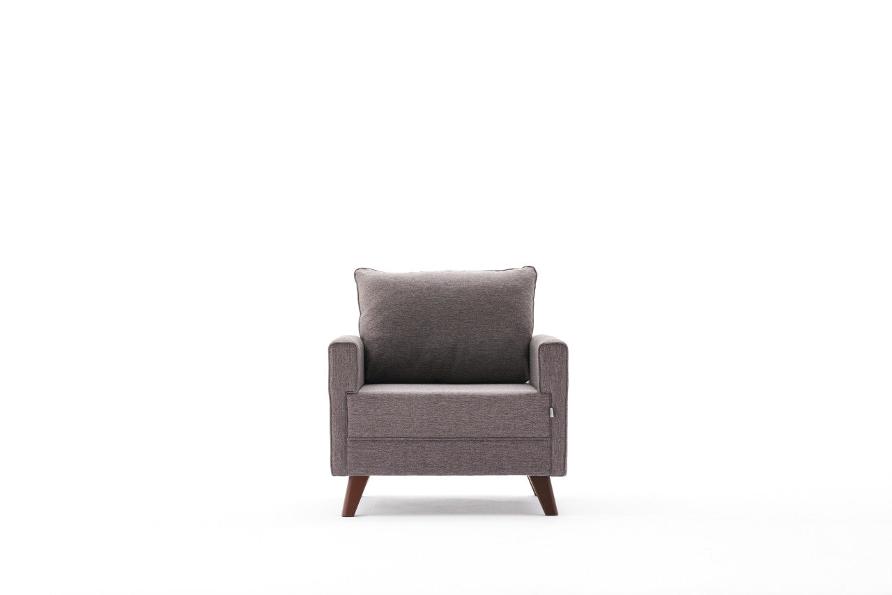 Entdecken Sie den Bella Armchair in Braun von Atelier Del Sofa – ein elegantes, modulares Sofa, das Komfort und modernes Design perfekt kombiniert.