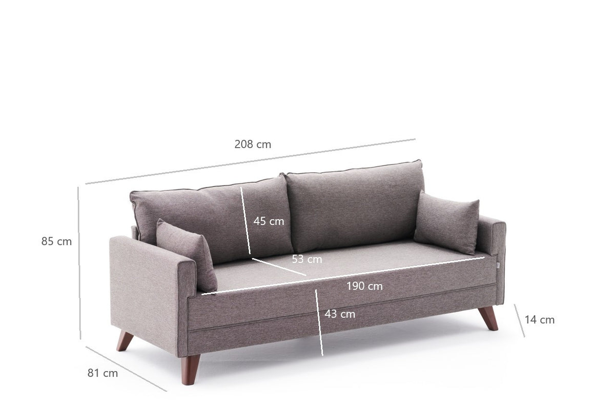 Bella Sofa For 3 Pr 3er Sofa - Braun in Braun präsentiert im Onlineshop von KAQTU Design AG. 3er Sofa ist von Atelier Del Sofa