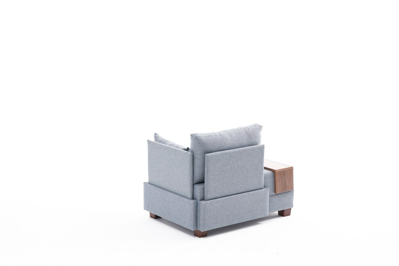 Entdecken Sie das Fly Right Modulares Sofa in stilvollem Blau – ein 1-Sitzer, der Komfort und skandinavische Eleganz perfekt vereint.