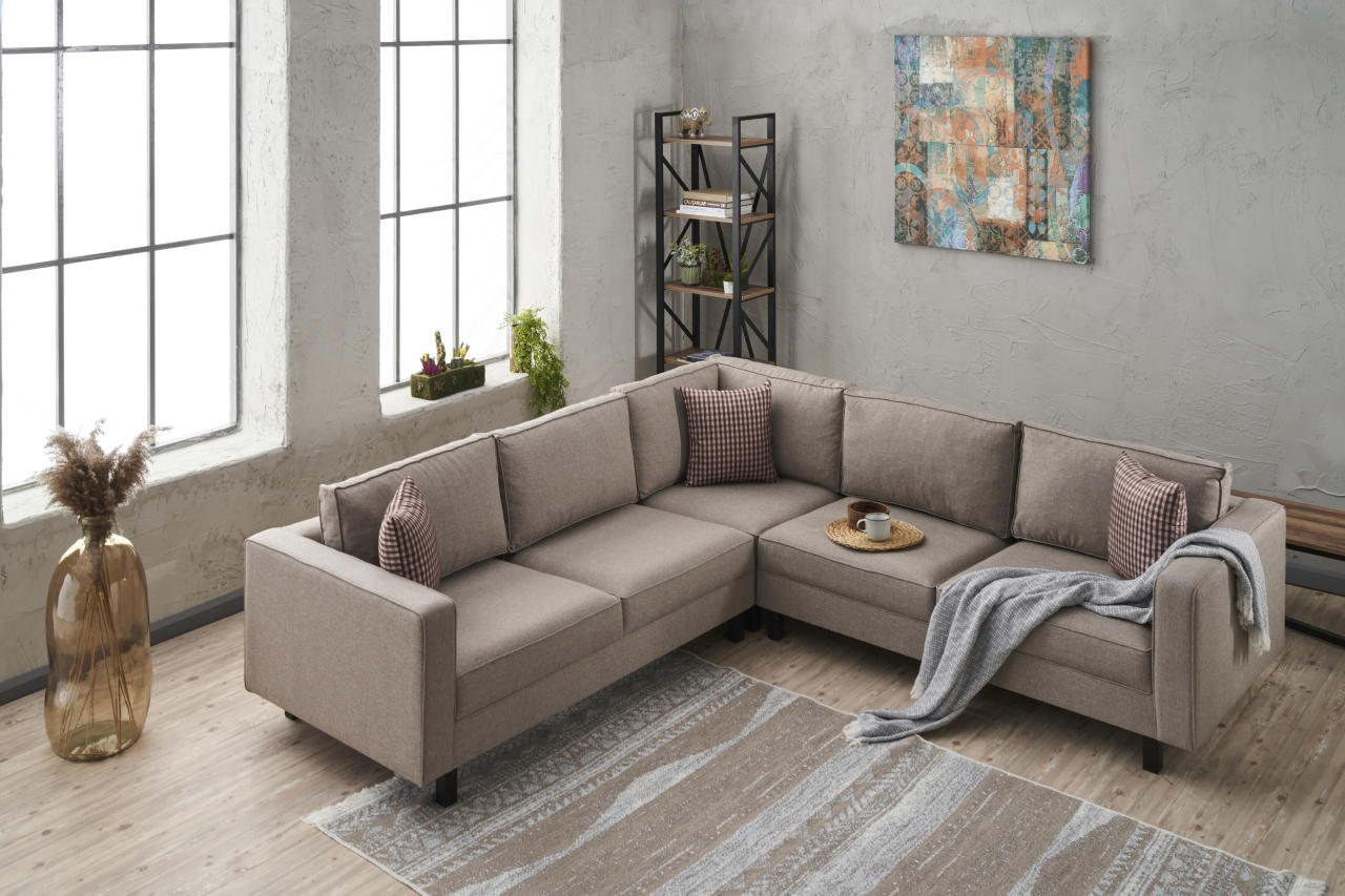 Erleben Sie das luxuriöse Kale Linen Ecksofa in Sahne von Atelier Del Sofa – der perfekte Mix aus modernem Design und unvergleichlichem Komfort für Ihr Zuhause.