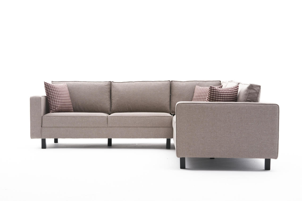 Erleben Sie das Kale Linen Ecksofa in Sahne von Atelier Del Sofa – stilvoll, komfortabel und perfekt für Ihr Zuhause.