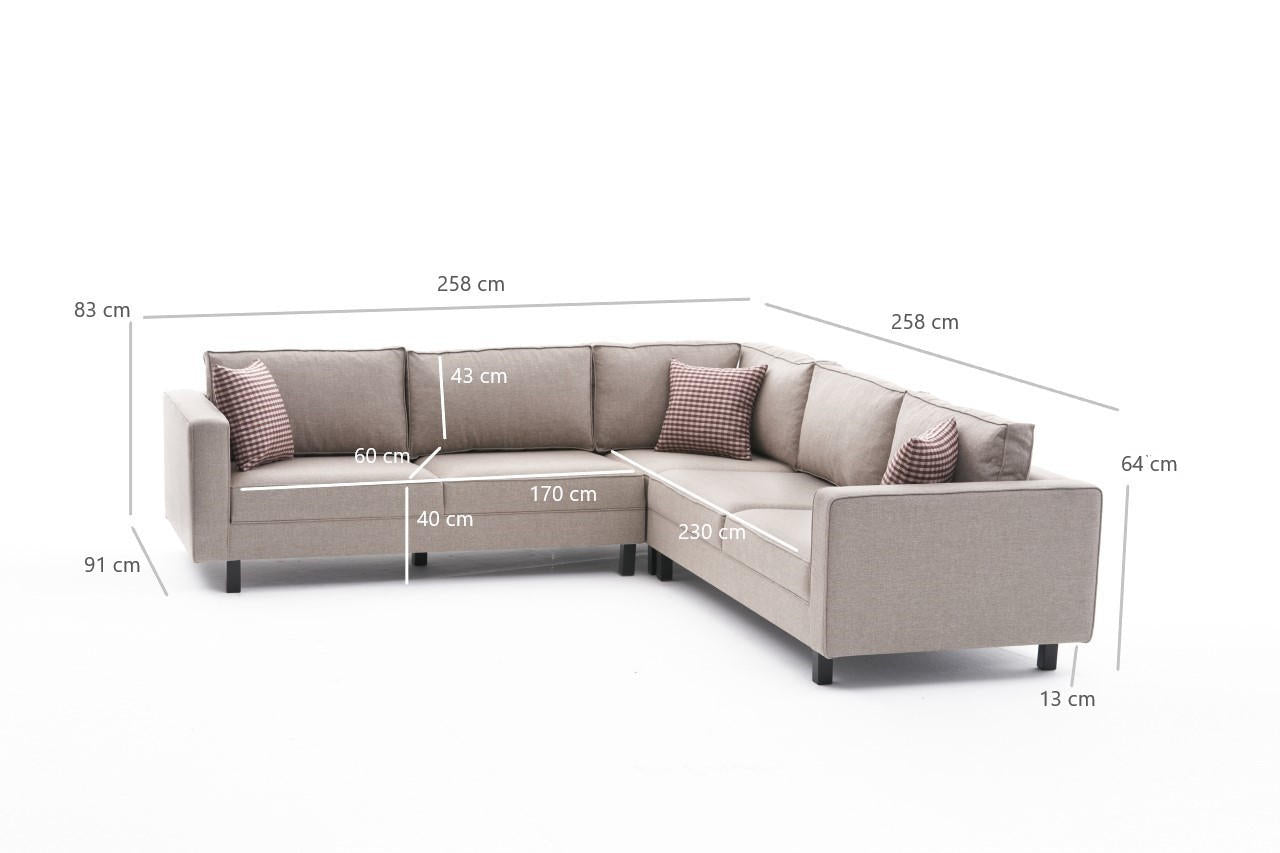 Erleben Sie das Kale Linen Ecksofa in Sahne von Atelier Del Sofa – stilvolles Design und unvergleichlicher Komfort für Ihr Zuhause.