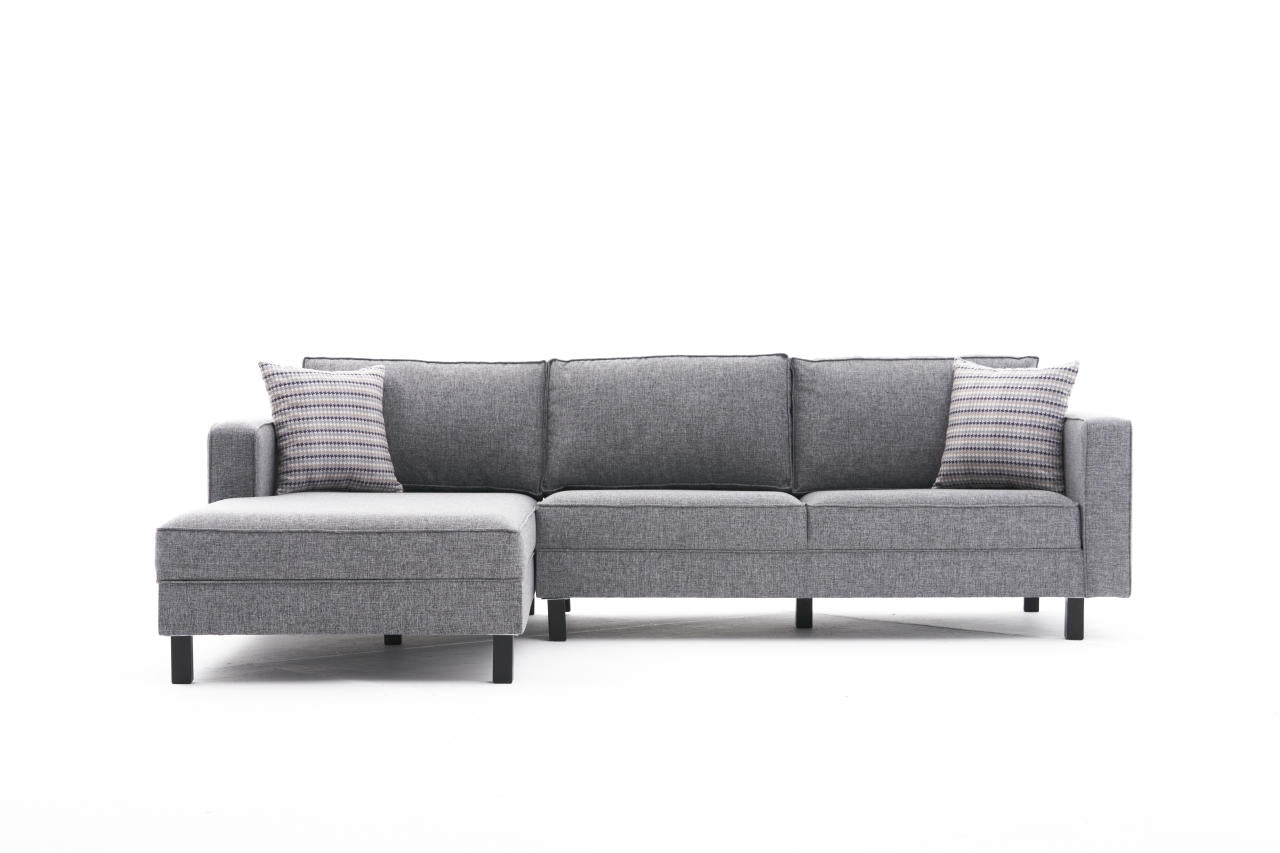 Entdecken Sie das stilvolle Kale Linen Ecksofa in Grau von Atelier Del Sofa – der perfekte Mix aus modernem Design und unvergleichlichem Komfort für Ihr Zuhause.