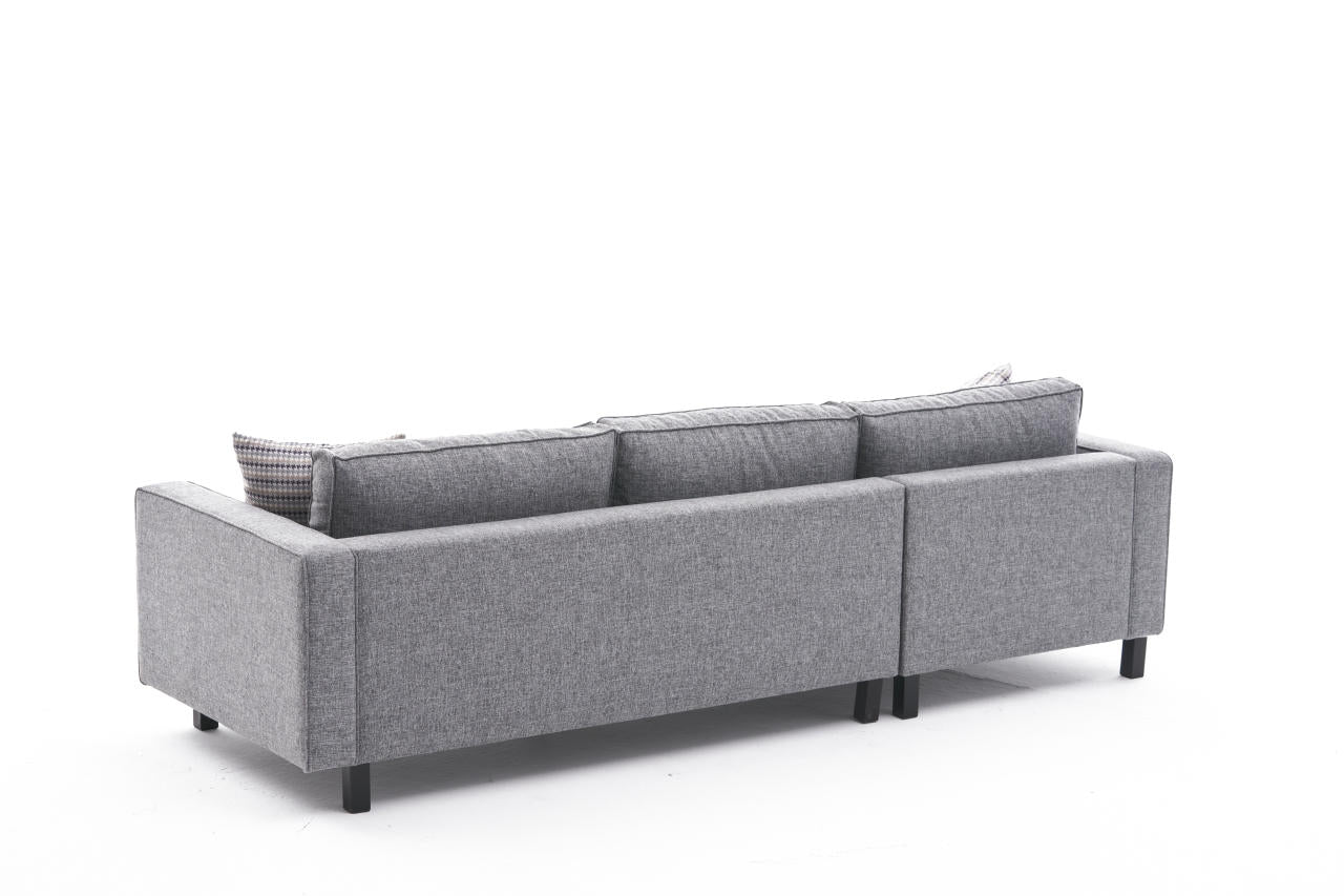 Erleben Sie das elegante Kale Linen Ecksofa in Grau von Atelier Del Sofa – eine harmonische Verbindung aus zeitgemäßem Stil und außergewöhnlichem Sitzkomfort für Ihr Wohnzimmer.