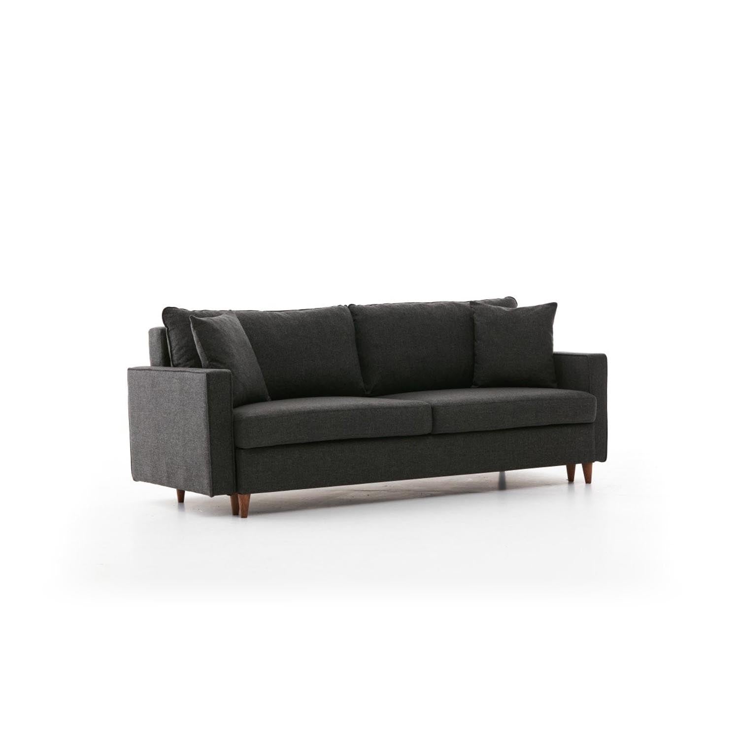 Eva - Anthracite in Anthrazit präsentiert im Onlineshop von KAQTU Design AG. Bettsofa ist von Atelier Del Sofa
