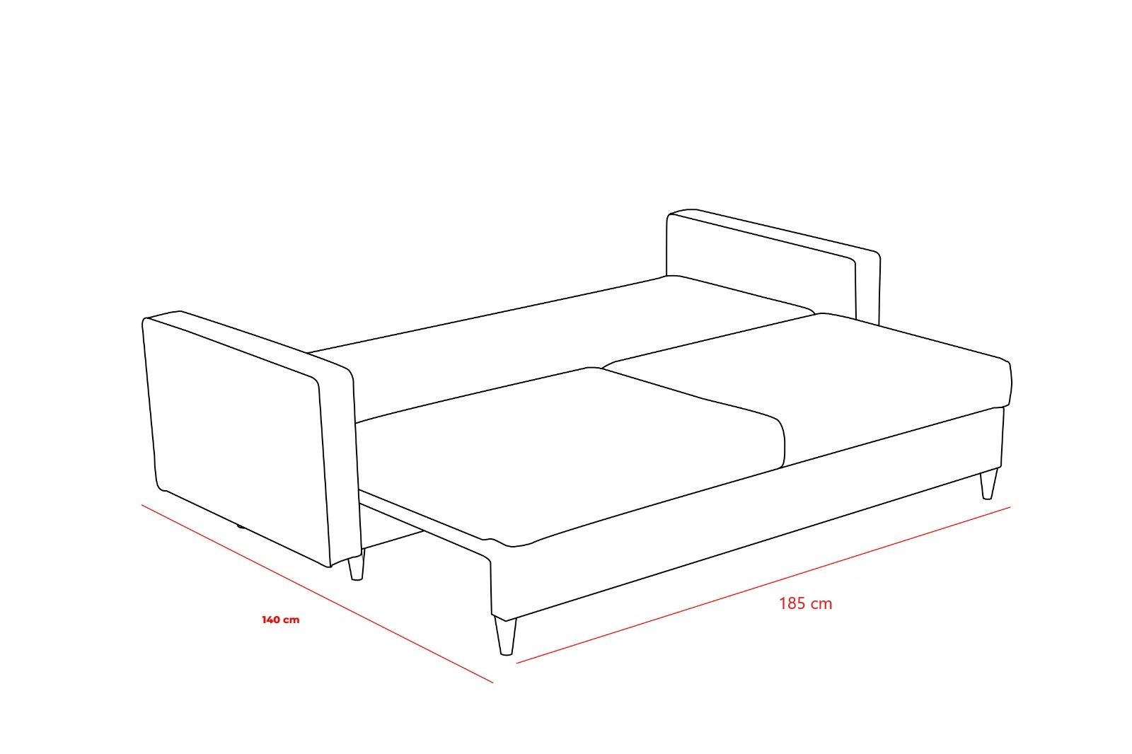 Entdecken Sie das vielseitige Eva Bettsofa in Anthrazit – ideal für stilvolle Wohnräume und gemütliche Übernachtungen!