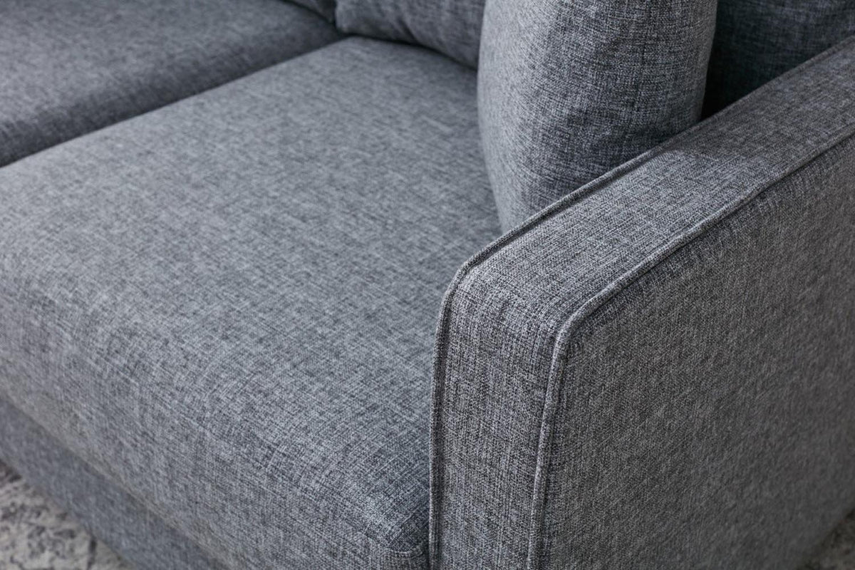 Eva Left Ecksofa - Grau in Grau präsentiert im Onlineshop von KAQTU Design AG. L-Sofa rechts ist von Atelier Del Sofa