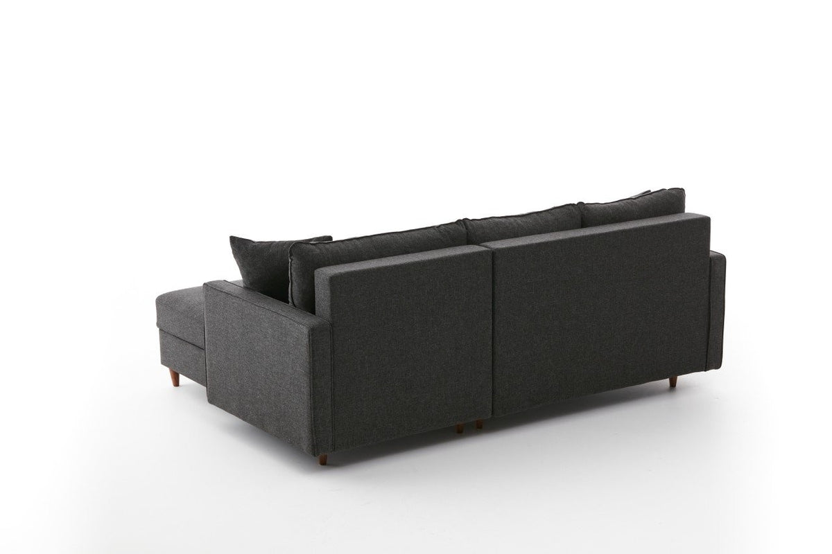Eva Right Ecksofa - Anthrazit in Anthrazit präsentiert im Onlineshop von KAQTU Design AG. L-Sofa rechts ist von Atelier Del Sofa