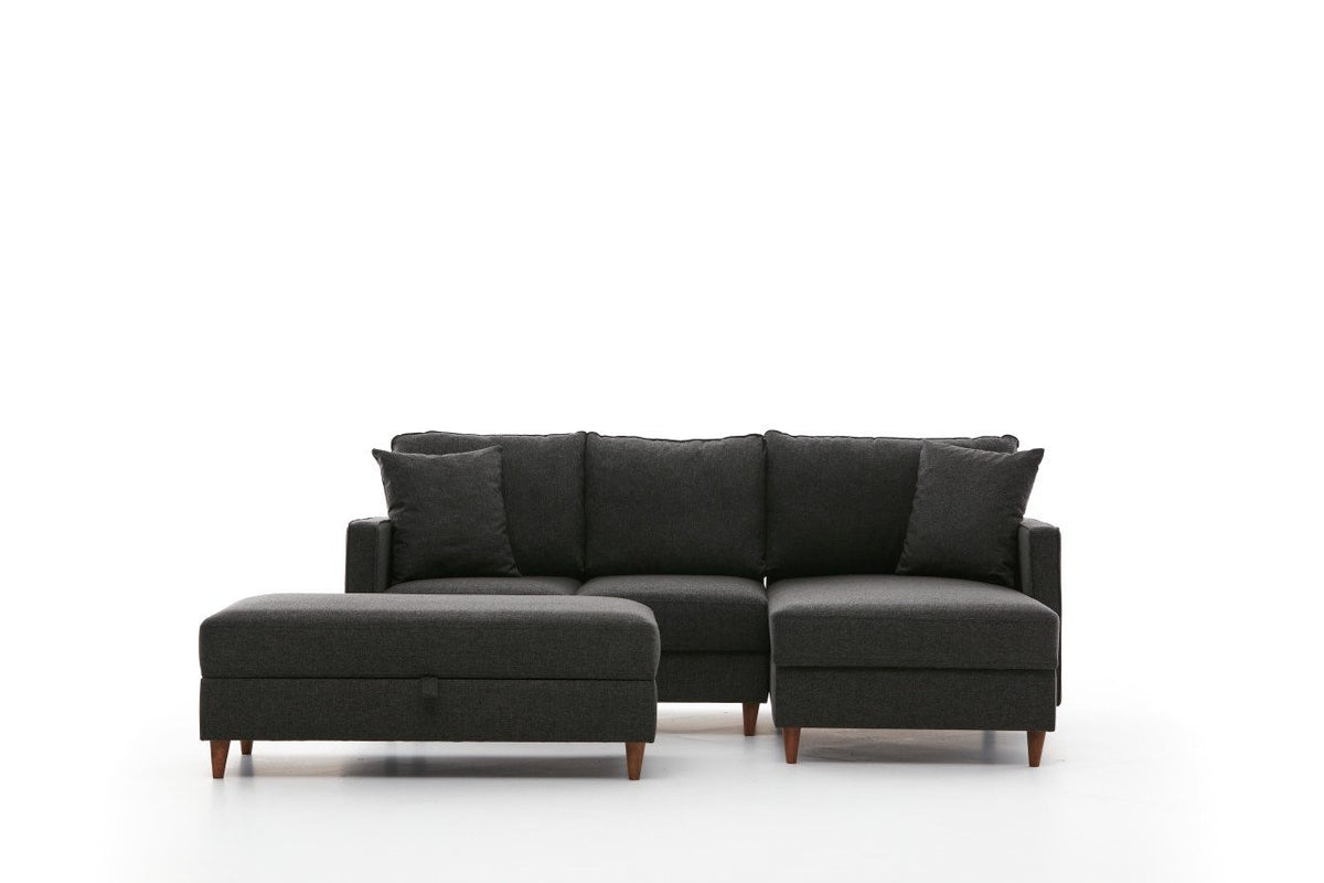 Eva Right Ecksofa - Anthrazit in Anthrazit präsentiert im Onlineshop von KAQTU Design AG. L-Sofa rechts ist von Atelier Del Sofa