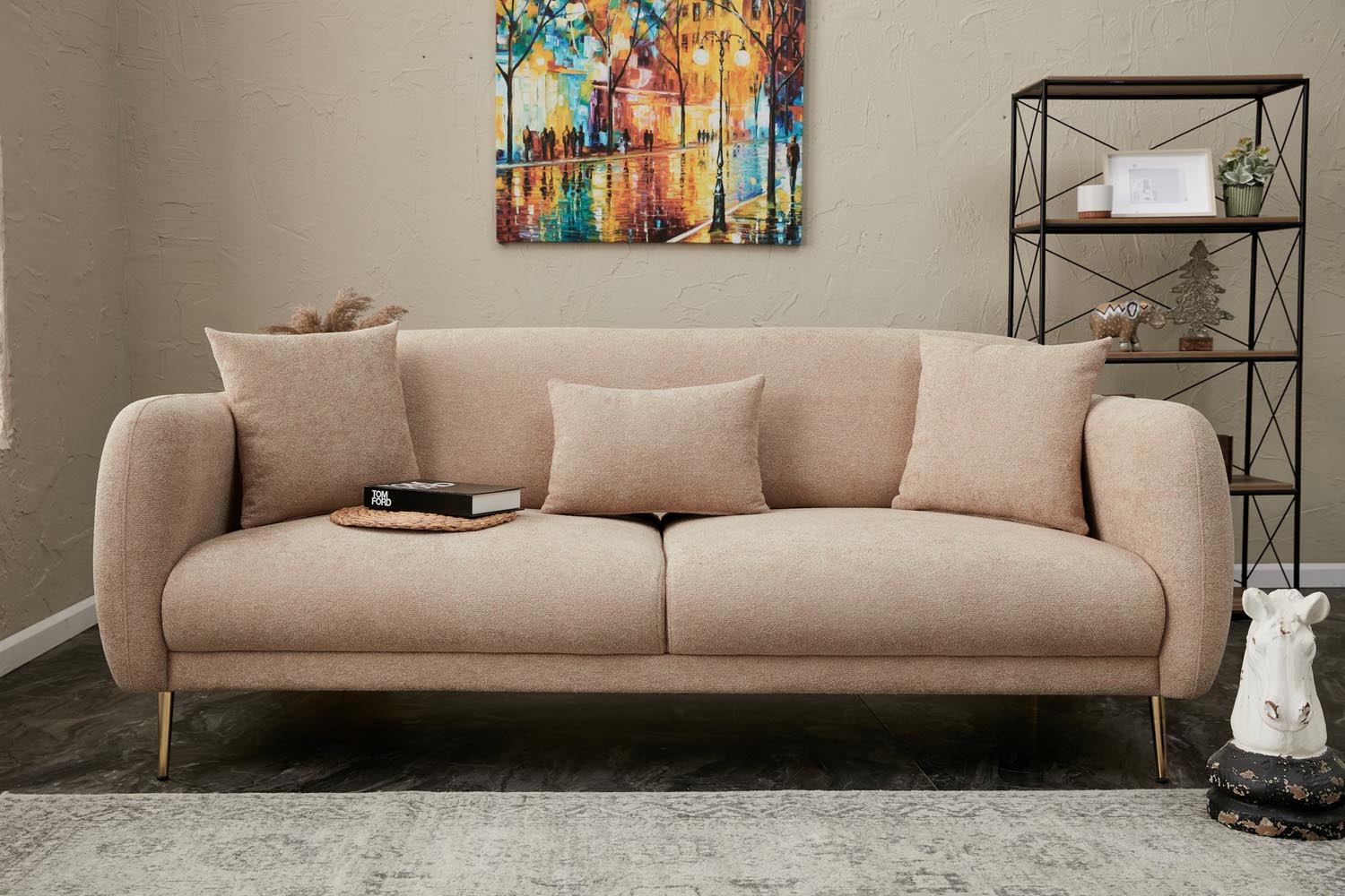 Entdecken Sie das stilvolle Simena - Beige Bettsofa von Atelier Del Sofa, das Komfort und Eleganz vereint. Ideal für jeden Wohnraum!