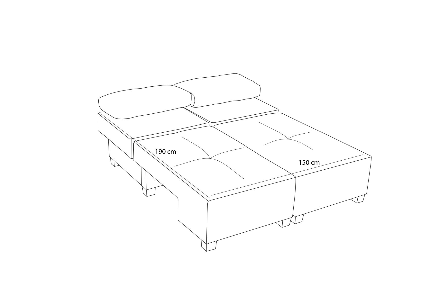 Erleben Sie das Perenna Chenille Bettsofa in Sahne – stilvoll, bequem und multifunktional für entspannte Stunden und Übernachtungen.