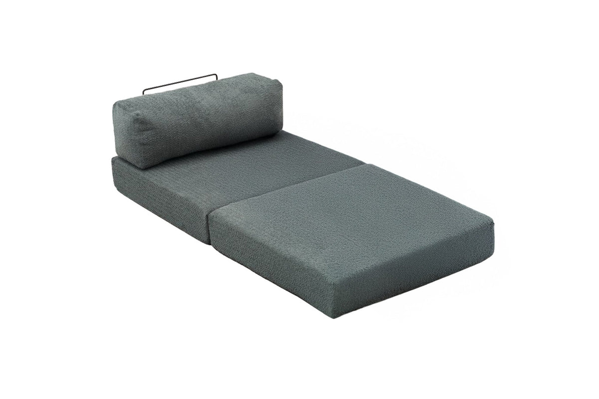 Grüner Sessel Comfort 1-Sitzer Sofa von Atelier Del Sofa mit Chenille-Bezug, gepolsterter Sitz- und Rückenfläche, kompakte Form, 95 x 95 x 75 cm.